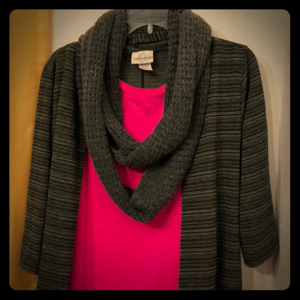 Long Knitted  thick infinity scarf